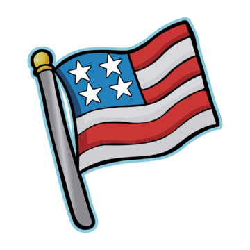 american flag clipart