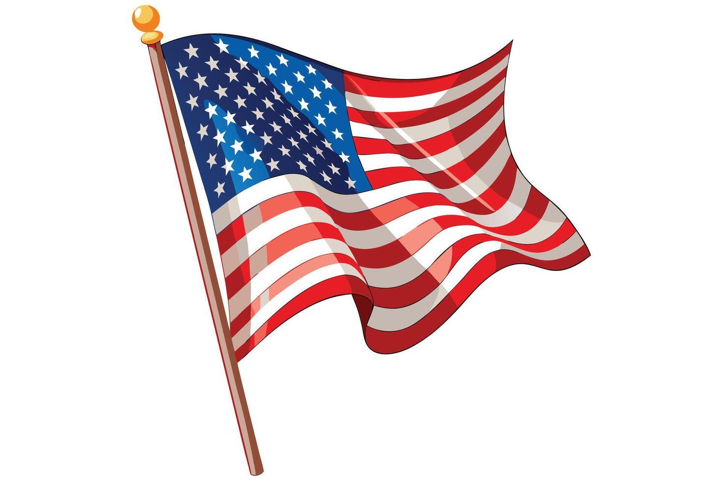 american flag clipart