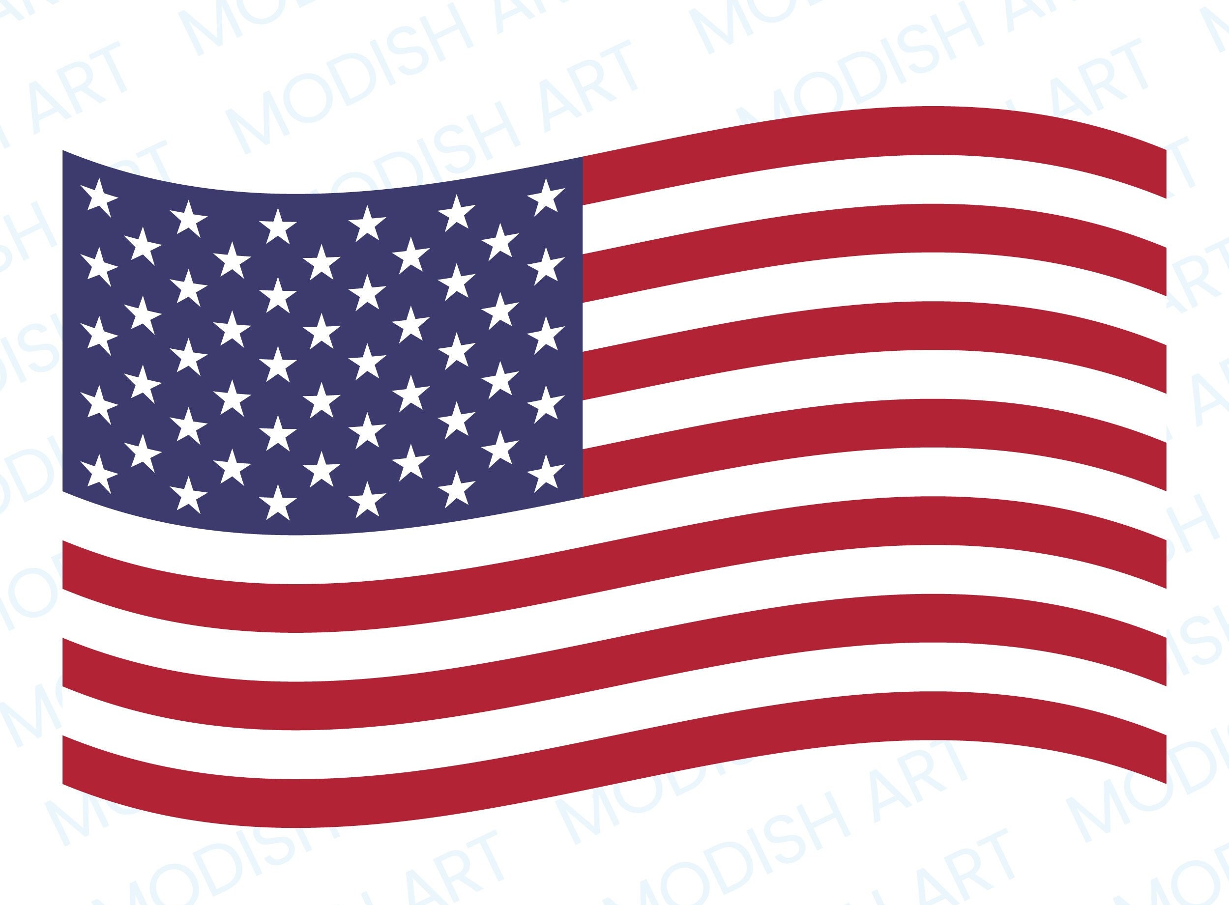 american flag clipart