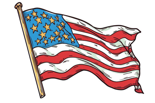 american flag clipart