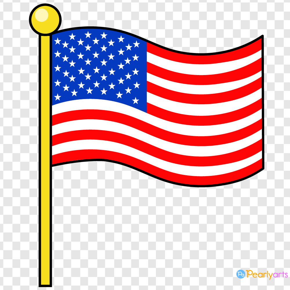 american flag clipart