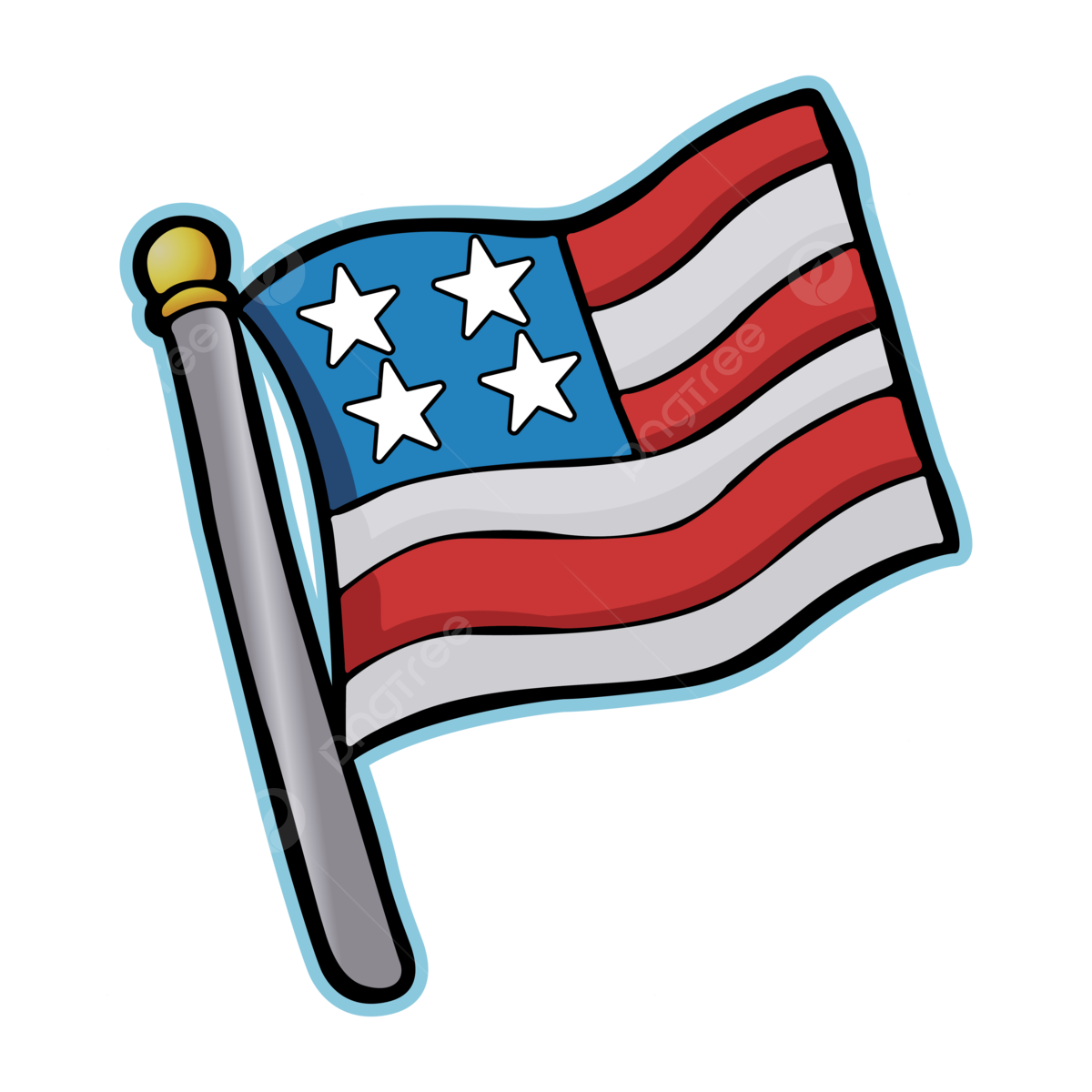 american flag clipart