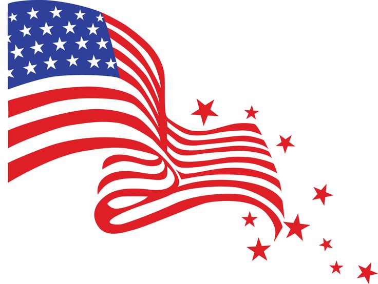 american flag clipart