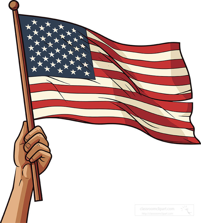 american flag clipart